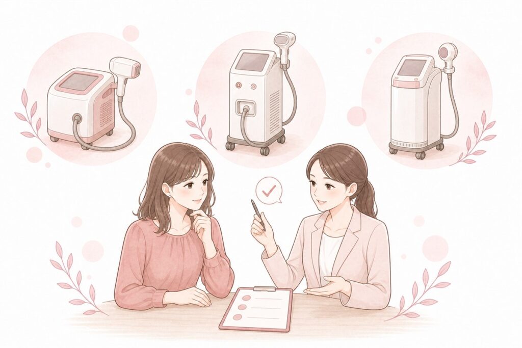 3種類の脱毛機