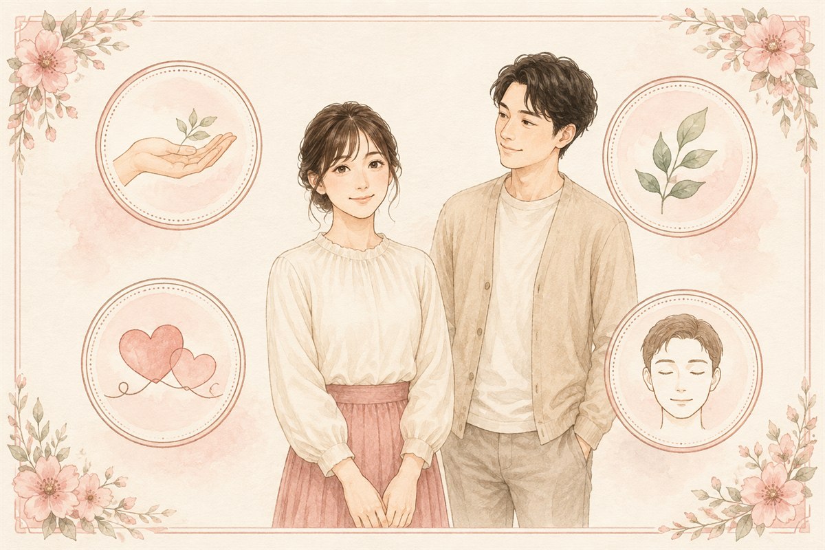 VIO脱毛していないことを気にしない男性の4つの心理を示すイラスト