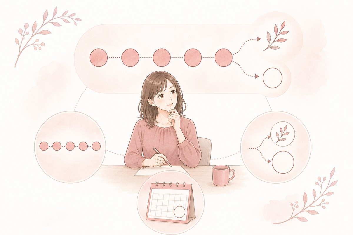 VIO脱毛5回後の仕上がりと追加照射の考え方を示すイラスト